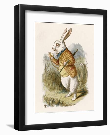 Alice and the White Rabbit-John Tenniel-Framed Photographic Print