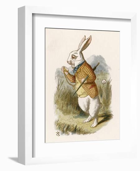 Alice and the White Rabbit-John Tenniel-Framed Photographic Print