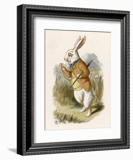 Alice and the White Rabbit-John Tenniel-Framed Photographic Print