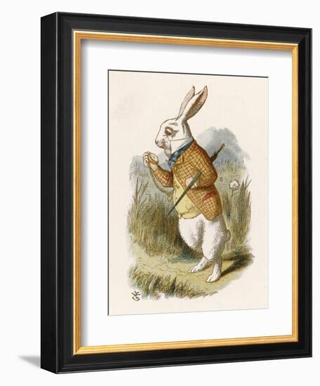 Alice and the White Rabbit-John Tenniel-Framed Photographic Print