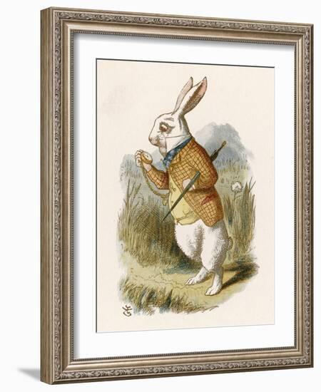 Alice and the White Rabbit-John Tenniel-Framed Photographic Print
