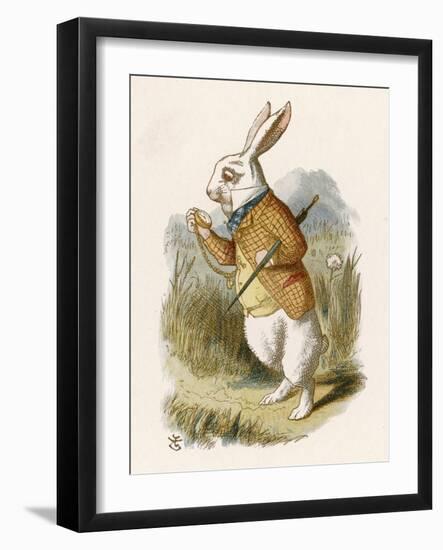 Alice and the White Rabbit-John Tenniel-Framed Photographic Print