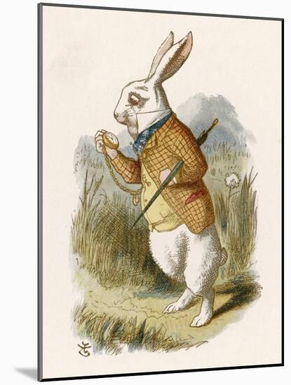 Alice and the White Rabbit-John Tenniel-Mounted Photographic Print