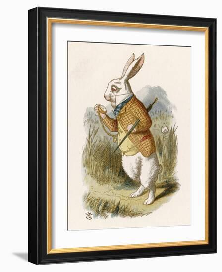 Alice and the White Rabbit-John Tenniel-Framed Photographic Print