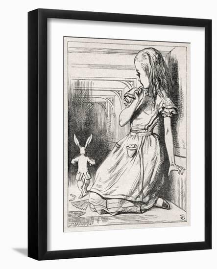 Alice and the White-John Tenniel-Framed Giclee Print