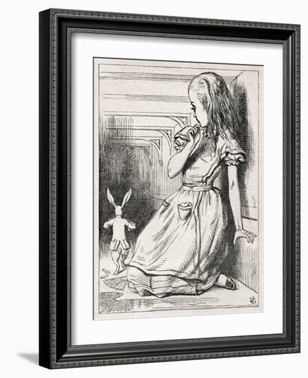 Alice and the White-John Tenniel-Framed Giclee Print