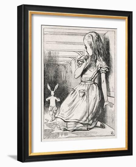 Alice and the White-John Tenniel-Framed Giclee Print