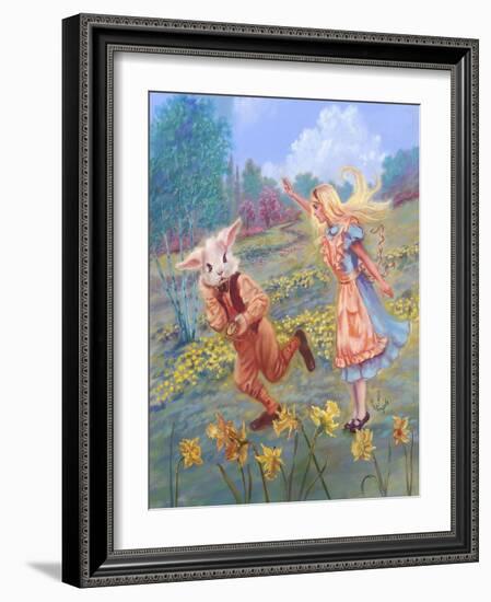 Alice and White Rabbit-Judy Mastrangelo-Framed Giclee Print