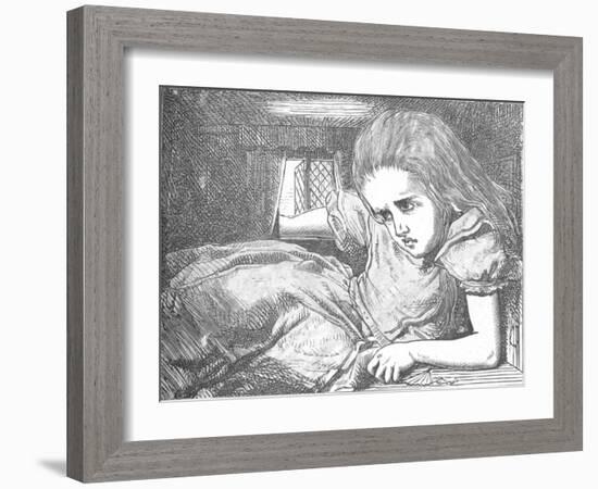 'Alice, as she grows larger', 1889-John Tenniel-Framed Giclee Print