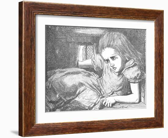 'Alice, as she grows larger', 1889-John Tenniel-Framed Giclee Print