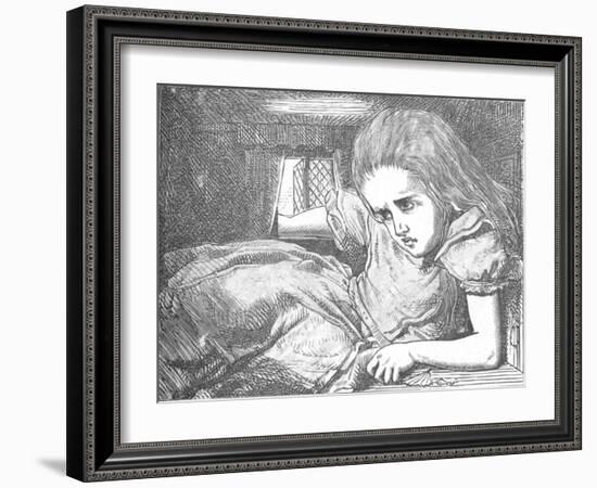 'Alice, as she grows larger', 1889-John Tenniel-Framed Giclee Print