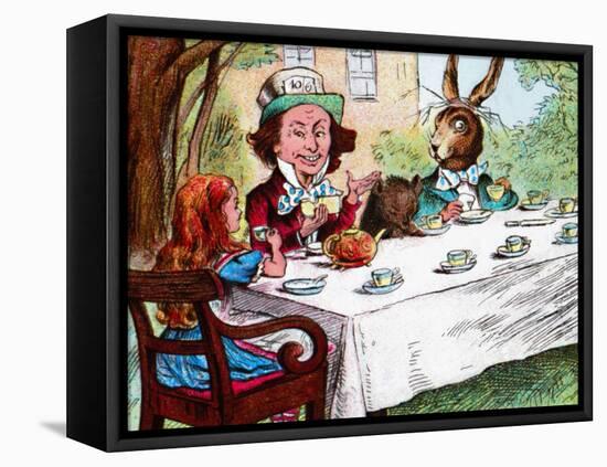 'Alice at the Mad Hatter's Tea Party', c1910-John Tenniel-Framed Premier Image Canvas