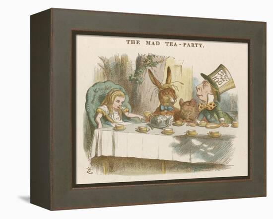 Alice at the Mad Hatter's Tea Party-John Tenniel-Framed Premier Image Canvas