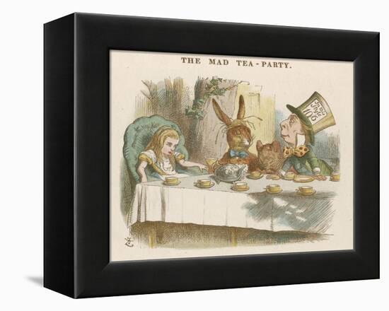 Alice at the Mad Hatter's Tea Party-John Tenniel-Framed Premier Image Canvas