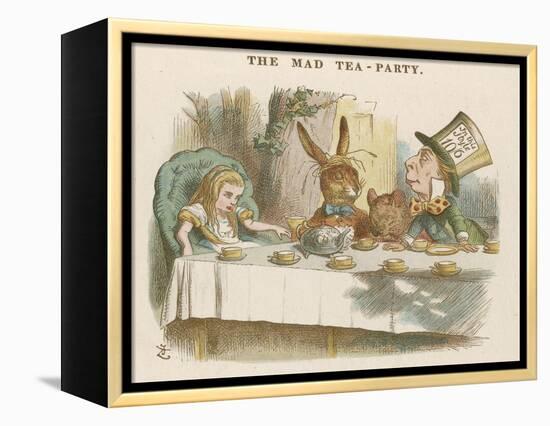 Alice at the Mad Hatter's Tea Party-John Tenniel-Framed Premier Image Canvas