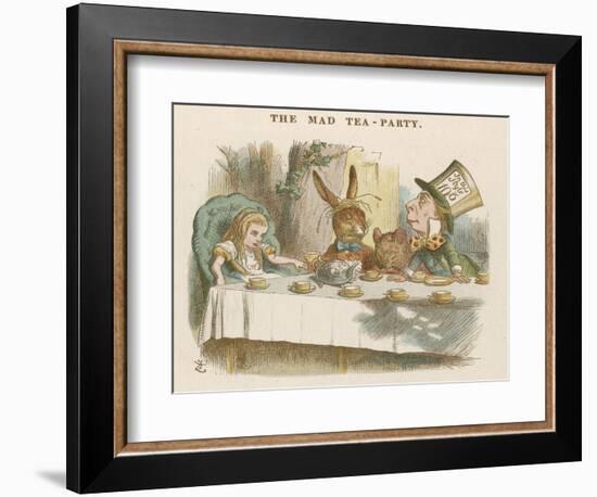 Alice at the Mad Hatter's Tea Party-John Tenniel-Framed Photographic Print