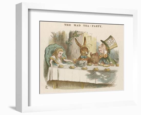 Alice at the Mad Hatter's Tea Party-John Tenniel-Framed Photographic Print