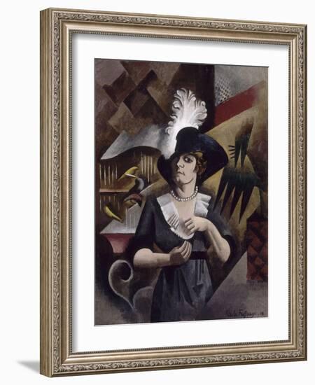 Alice au grand chapeau-Roger de La Fresnaye-Framed Giclee Print