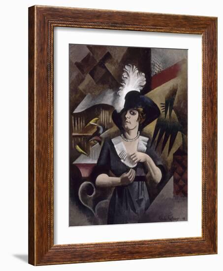 Alice au grand chapeau-Roger de La Fresnaye-Framed Giclee Print