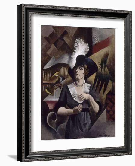 Alice au grand chapeau-Roger de La Fresnaye-Framed Giclee Print