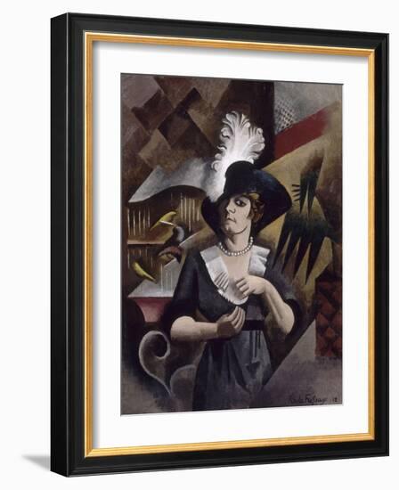 Alice au grand chapeau-Roger de La Fresnaye-Framed Giclee Print