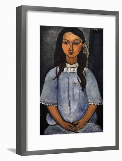 "Alice" C.1918. National Museum of Art. Copenhagen. Denmark-Amedeo Modigliani-Framed Giclee Print