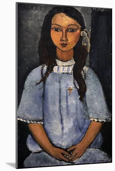 "Alice" C.1918. National Museum of Art. Copenhagen. Denmark-Amedeo Modigliani-Mounted Giclee Print