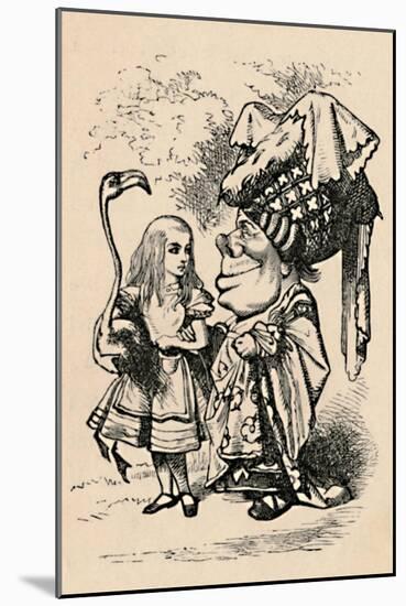 'Alice carrying the stork, and talking to the Duchess', 1889-John Tenniel-Mounted Giclee Print