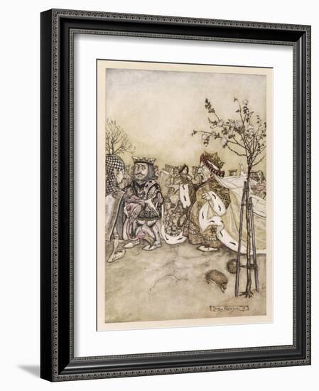 Alice: Croquet Match-Arthur Rackham-Framed Art Print