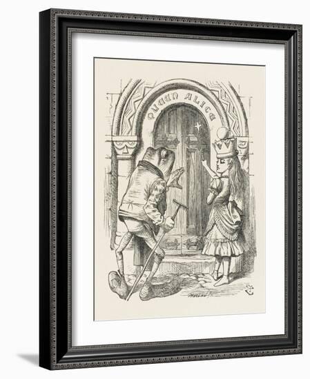 Alice Crowned as Queen "Queen" Alice with the Old Frog-John Tenniel-Framed Art Print