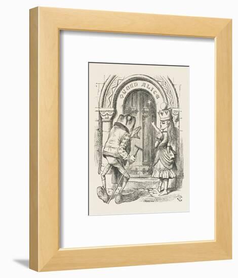 Alice Crowned as Queen "Queen" Alice with the Old Frog-John Tenniel-Framed Art Print