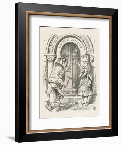 Alice Crowned as Queen "Queen" Alice with the Old Frog-John Tenniel-Framed Art Print