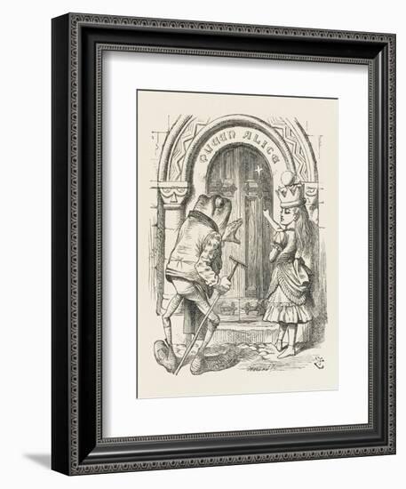 Alice Crowned as Queen "Queen" Alice with the Old Frog-John Tenniel-Framed Art Print