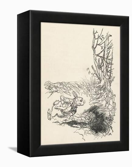 Alice: Down Rabbit-Hole-Arthur Rackham-Framed Stretched Canvas