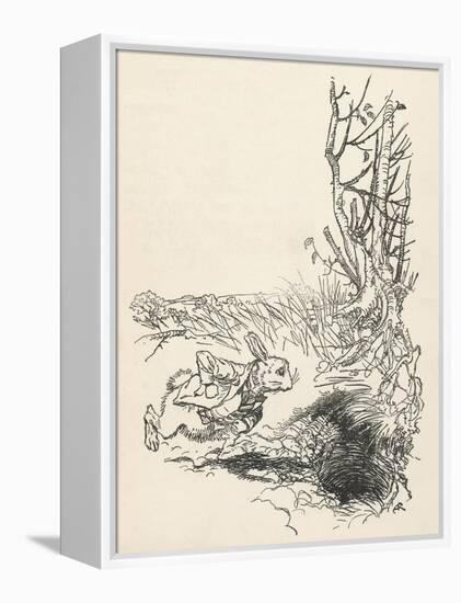 Alice: Down Rabbit-Hole-Arthur Rackham-Framed Stretched Canvas