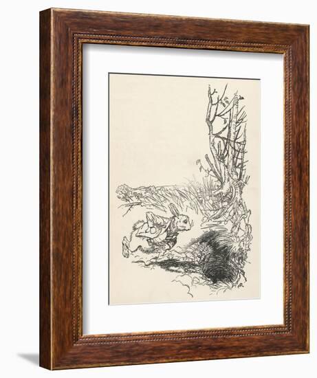 Alice: Down Rabbit-Hole-Arthur Rackham-Framed Art Print