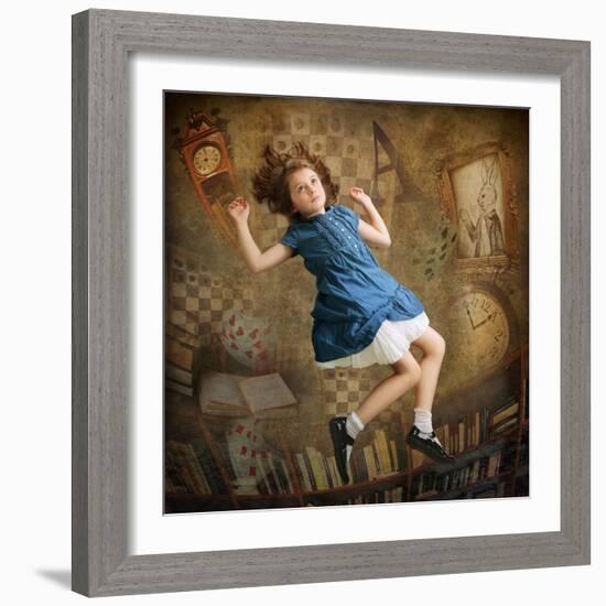 Alice falling down the Rabbit Hole-egal-Framed Photographic Print