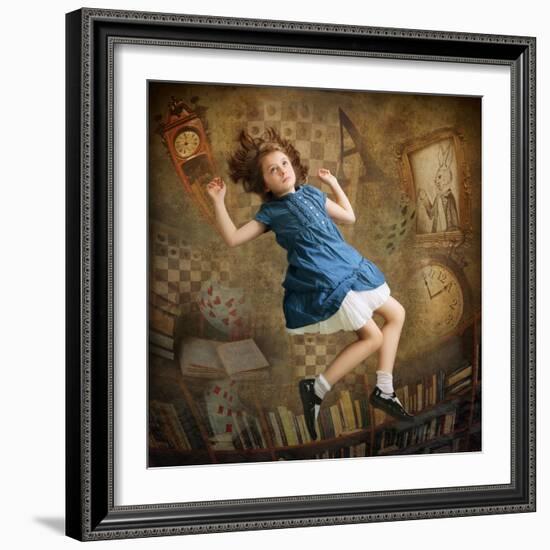 Alice falling down the Rabbit Hole-egal-Framed Photographic Print