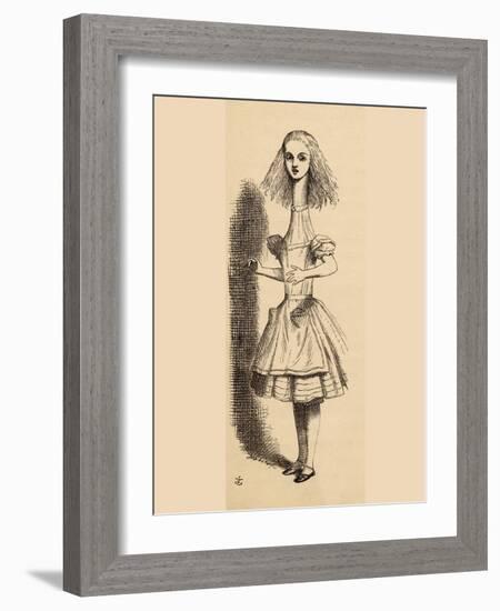 Alice Grows Taller, from 'Alice's Adventures in Wonderland' by Lewis Carroll, Published 1891-John Tenniel-Framed Giclee Print