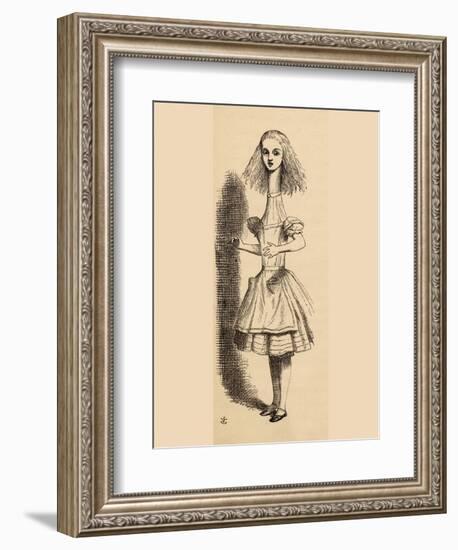 Alice Grows Taller, from 'Alice's Adventures in Wonderland' by Lewis Carroll, Published 1891-John Tenniel-Framed Giclee Print