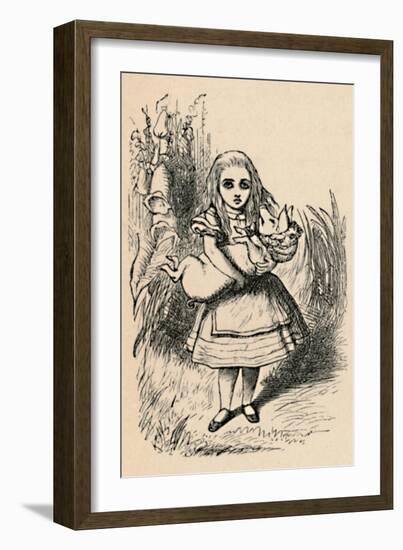 'Alice holding a pig in her arms', 1889-John Tenniel-Framed Giclee Print