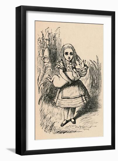 'Alice holding a pig in her arms', 1889-John Tenniel-Framed Giclee Print