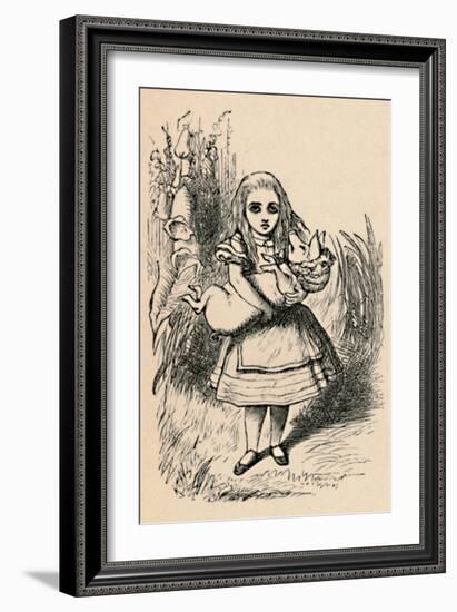 'Alice holding a pig in her arms', 1889-John Tenniel-Framed Giclee Print