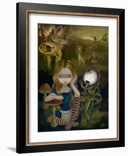 Alice in a Bosch Landscape-Jasmine Becket-Griffith-Framed Art Print