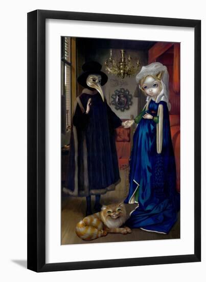 Alice in a Van Eyck Portrait-Jasmine Becket-Griffith-Framed Art Print