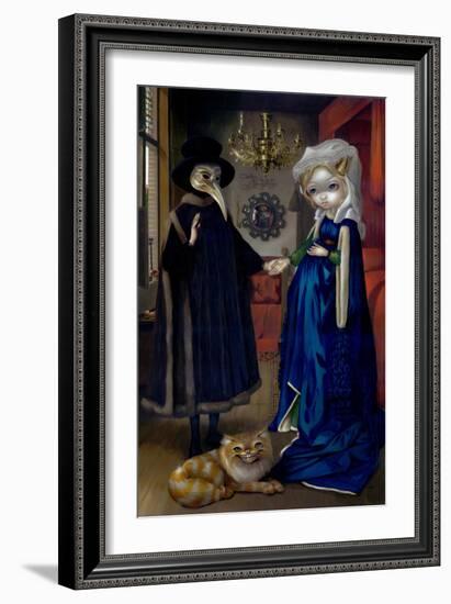 Alice in a Van Eyck Portrait-Jasmine Becket-Griffith-Framed Art Print