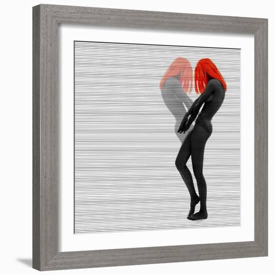 Alice In Mirror-NaxArt-Framed Art Print