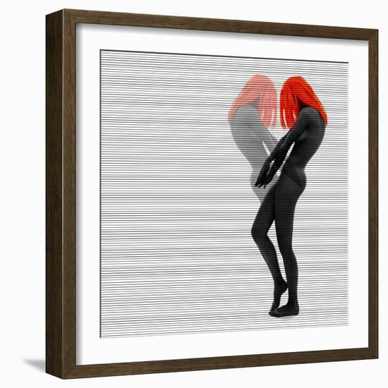 Alice In Mirror-NaxArt-Framed Art Print