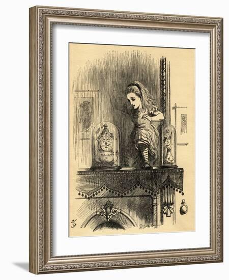 Alice in the Looking Glass House, Illustration from 'Through the Looking Glass' by Lewis Carroll…-John Tenniel-Framed Giclee Print