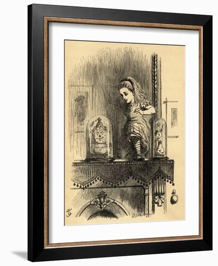 Alice in the Looking Glass House, Illustration from 'Through the Looking Glass' by Lewis Carroll…-John Tenniel-Framed Giclee Print